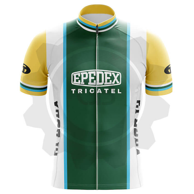 Epedex Tricatel - Maillot de cyclisme vintage manches courtes