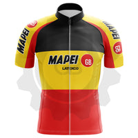 Mapei Champion de Belgique - Maillot de cyclisme vintage manches courtes