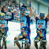 Mapei bleu 96 - Maillot de cyclisme vintage manches courtes