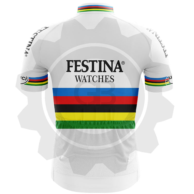 Festina Champion du monde 97 - Maillot de cyclisme vintage manches courtes