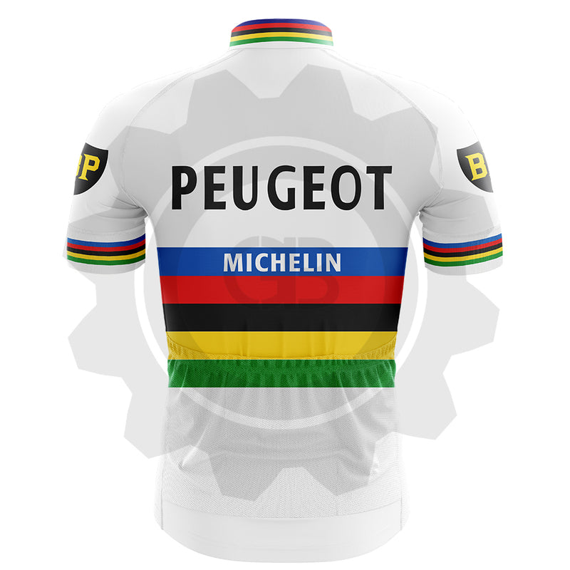 Peugeot Champion du Monde 67 - Maillot de cyclisme vintage manches courtes