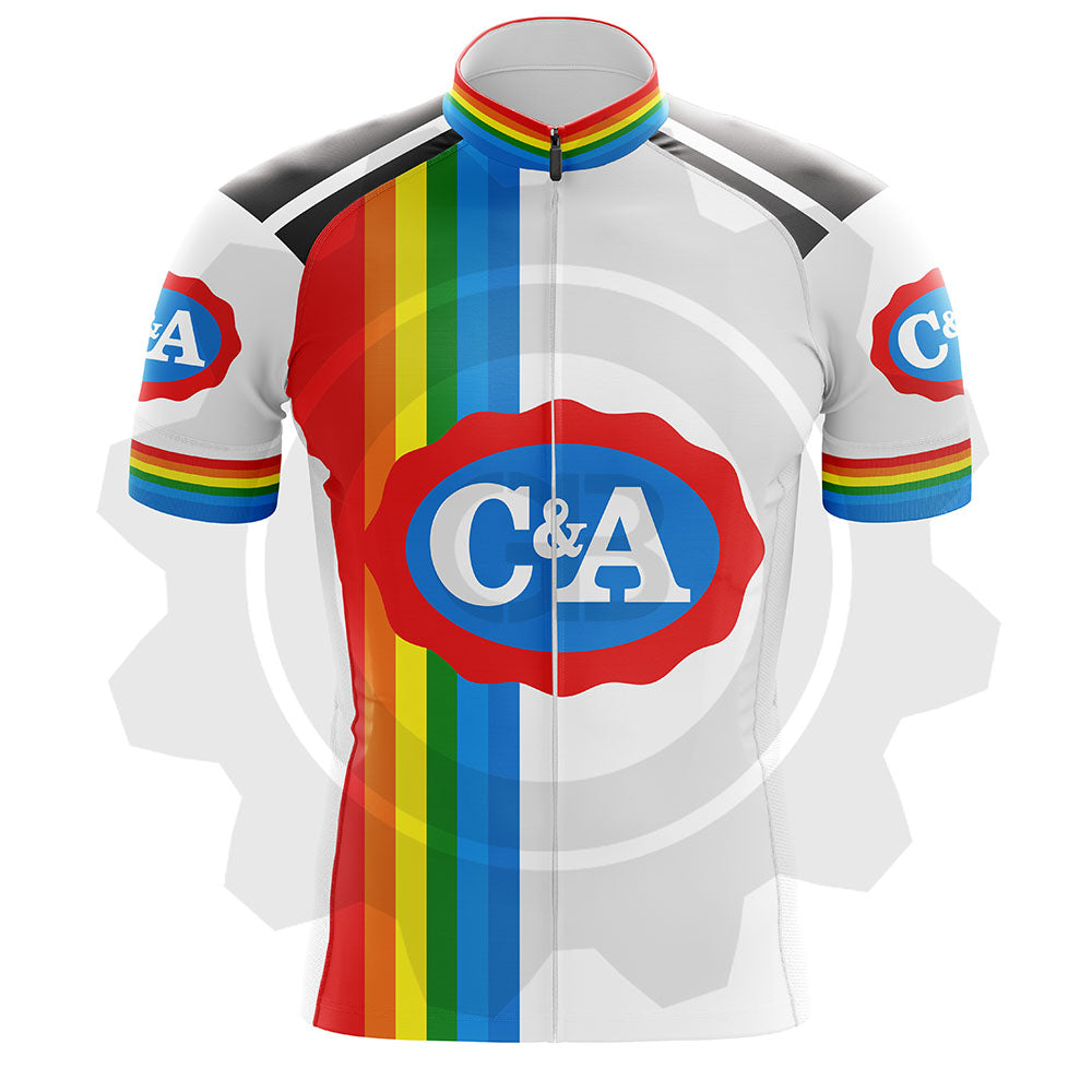C&A - Maillot de cyclisme vintage manches courtes