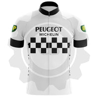 Peugeot BP Blanc - Maillot de cyclisme vintage manches courtes