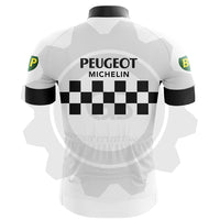 Peugeot BP Blanc - Maillot de cyclisme vintage manches courtes