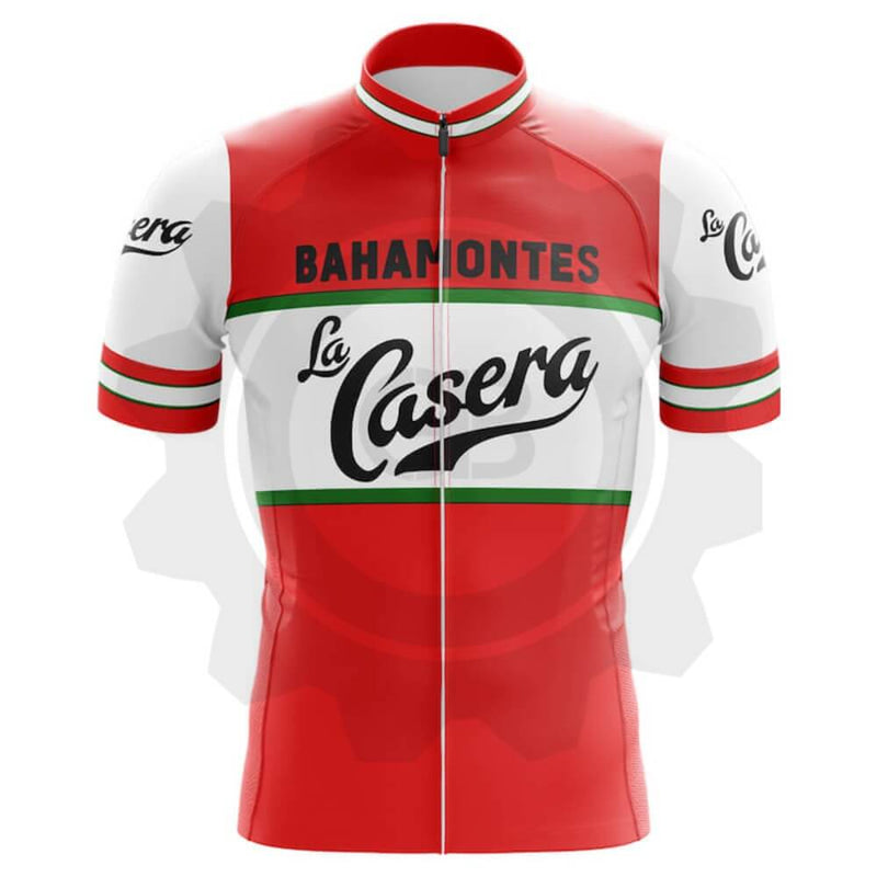 La Casera Bahamontes- Maillot de cyclisme vintage manches courtes