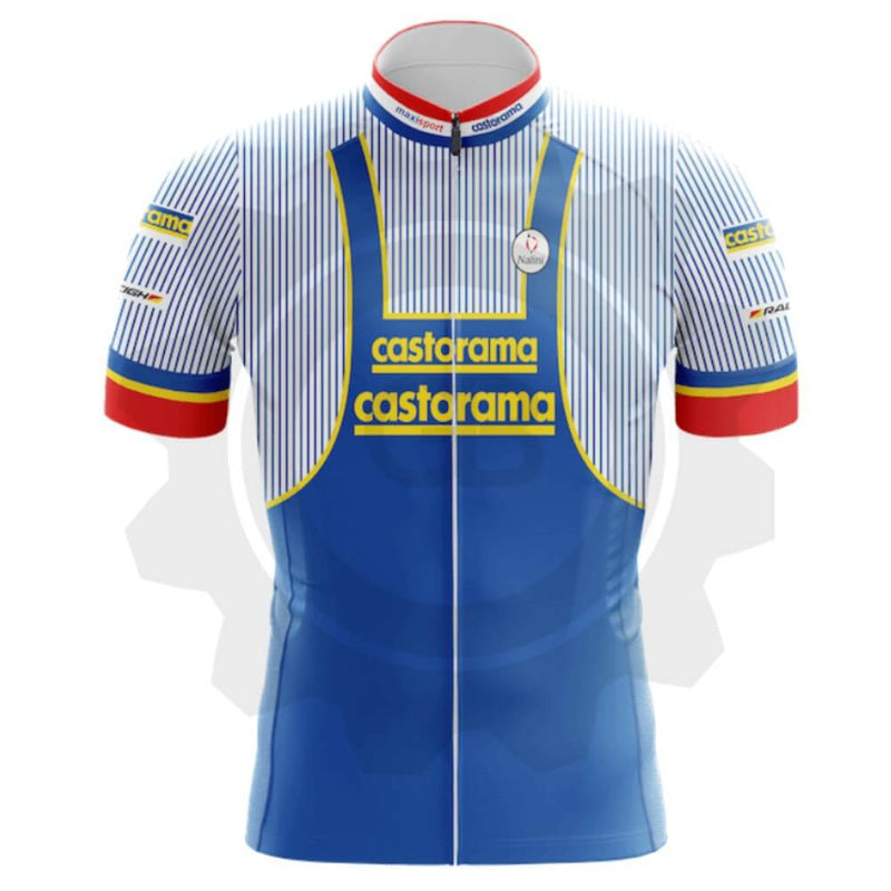 Castorama - Maillot de cyclisme vintage manches courtes
