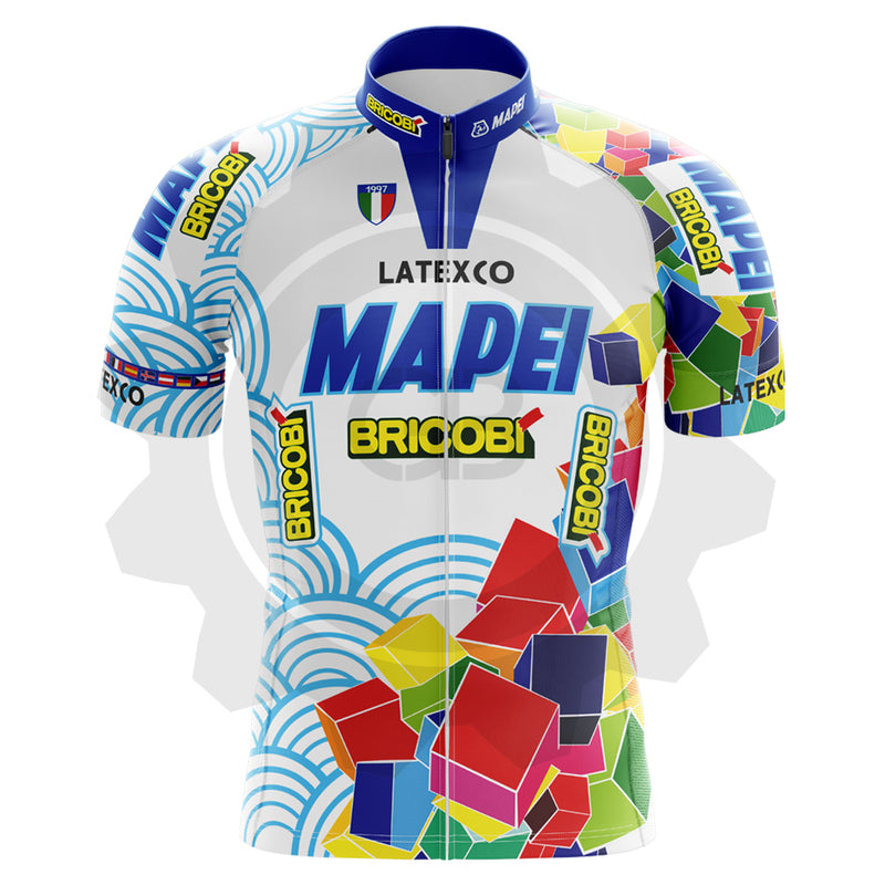 Mapei blanc 98 - Maillot de cyclisme vintage manches courtes