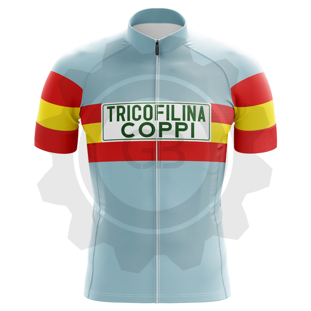 Tricofilina Coppi - Maillot de cyclisme vintage manches courtes