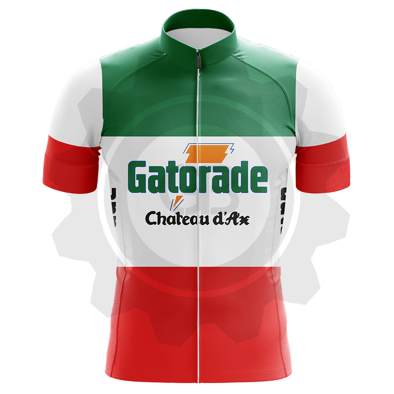 Chateau d'Ax Gatorade Champion d'Italie - Maillot de cyclisme vintage manches courtes