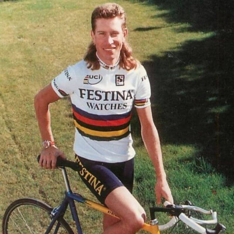 Festina Champion du monde 97 - Maillot de cyclisme vintage manches courtes