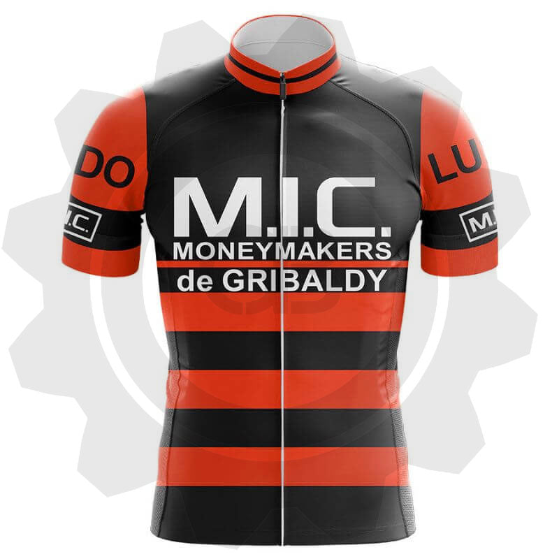 Mic de Gribaldy 74 - Maillot de cyclisme vintage manches courtes