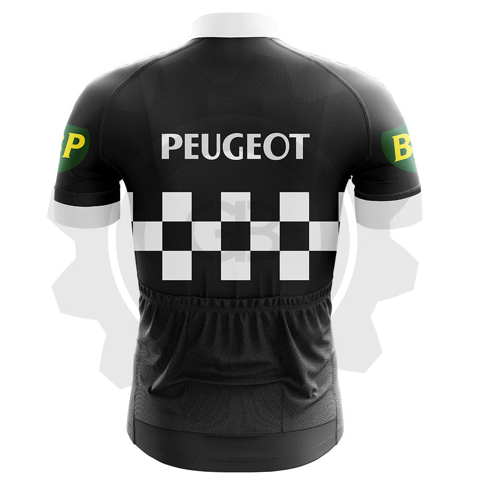 Peugeot BP Noir - Maillot de cyclisme vintage manches courtes