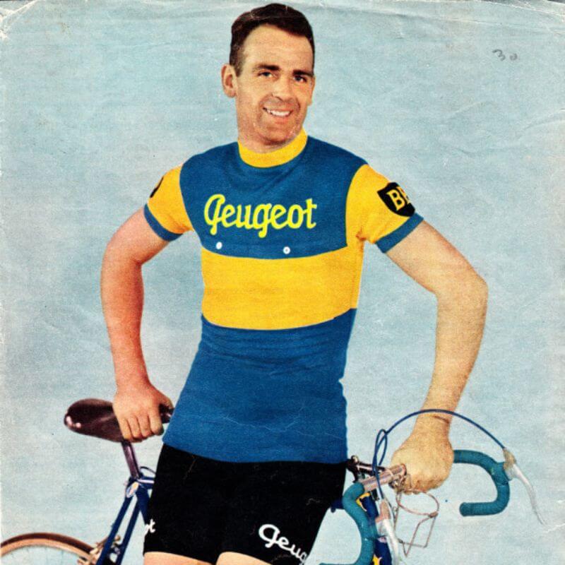 Peugeot Dunlop BP 56-62 - Maillot de cyclisme vintage manches courtes