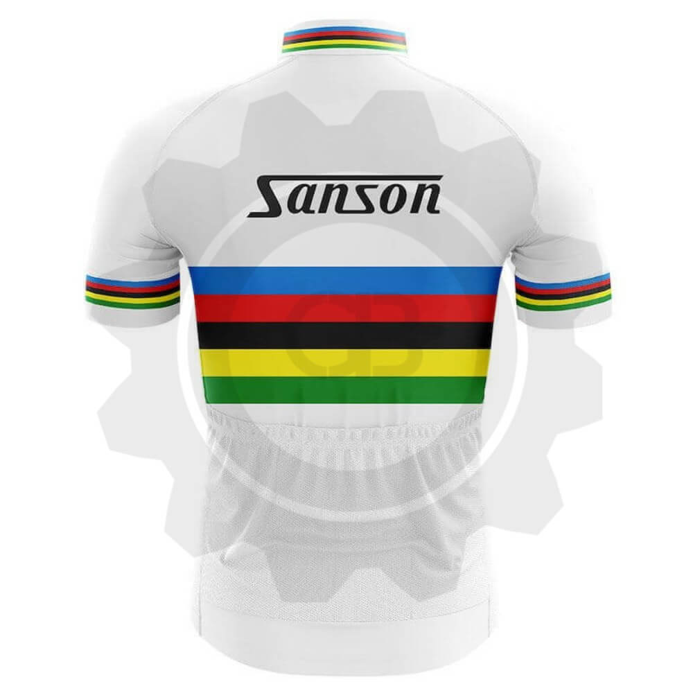 Sanson Champion du monde 77 - Maillot de cyclisme vintage manches courtes