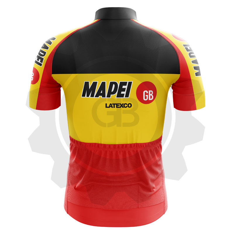 Mapei Champion de Belgique - Maillot de cyclisme vintage manches courtes