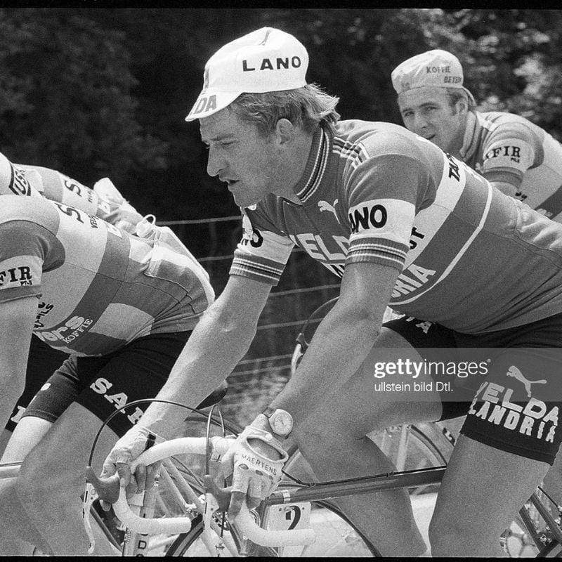 Gros braquet Flandria Velda West Williams - Maillot cycliste vintage manches courtes