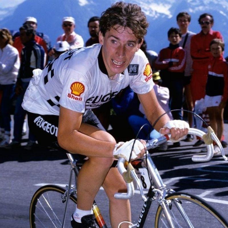 Gros braquet Peugeot-Shell 1986 - Maillot cycliste vintage manches courtes