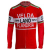 Gros braquet Rouge blanc / XS Velda Flandria - Maillot manches longues vintage hiver